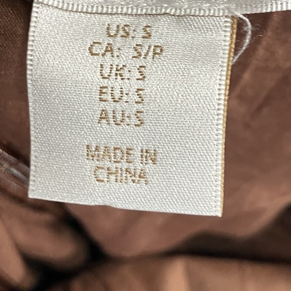 Caroline Constas Brown Polka Dot Midi Dress Spaghetti Strap Cotton Sz S - Picture 9 of 12